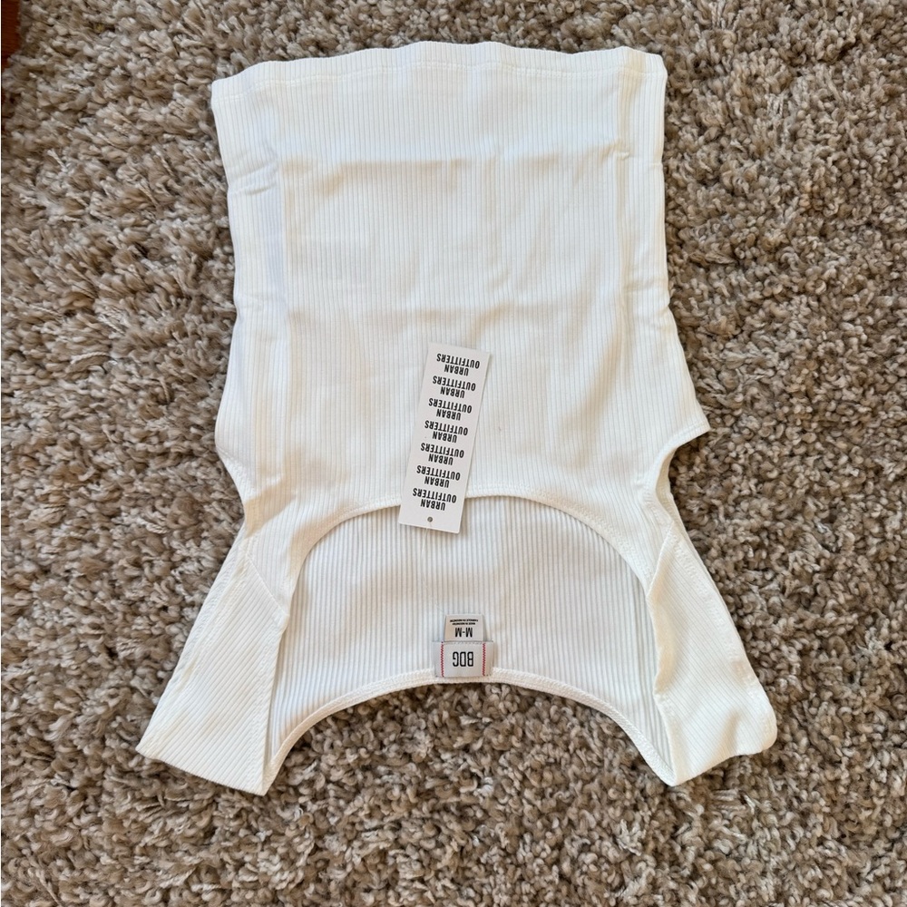 Urban Outfitters BDG Ribbed Square Neck Tank Top Ivory